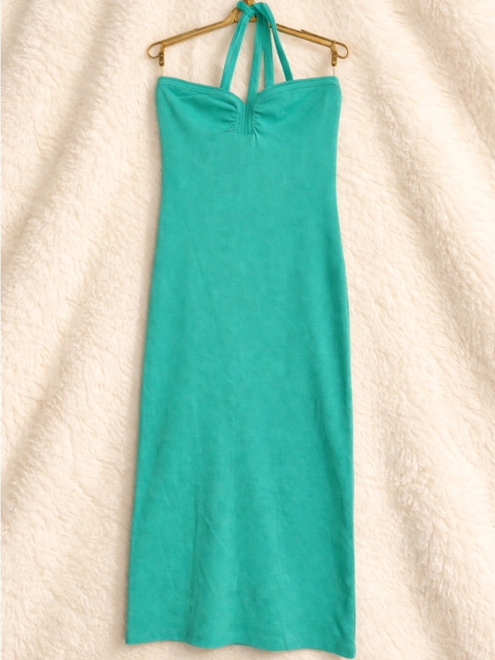 Nine West Turquoise Halter Midi Dress